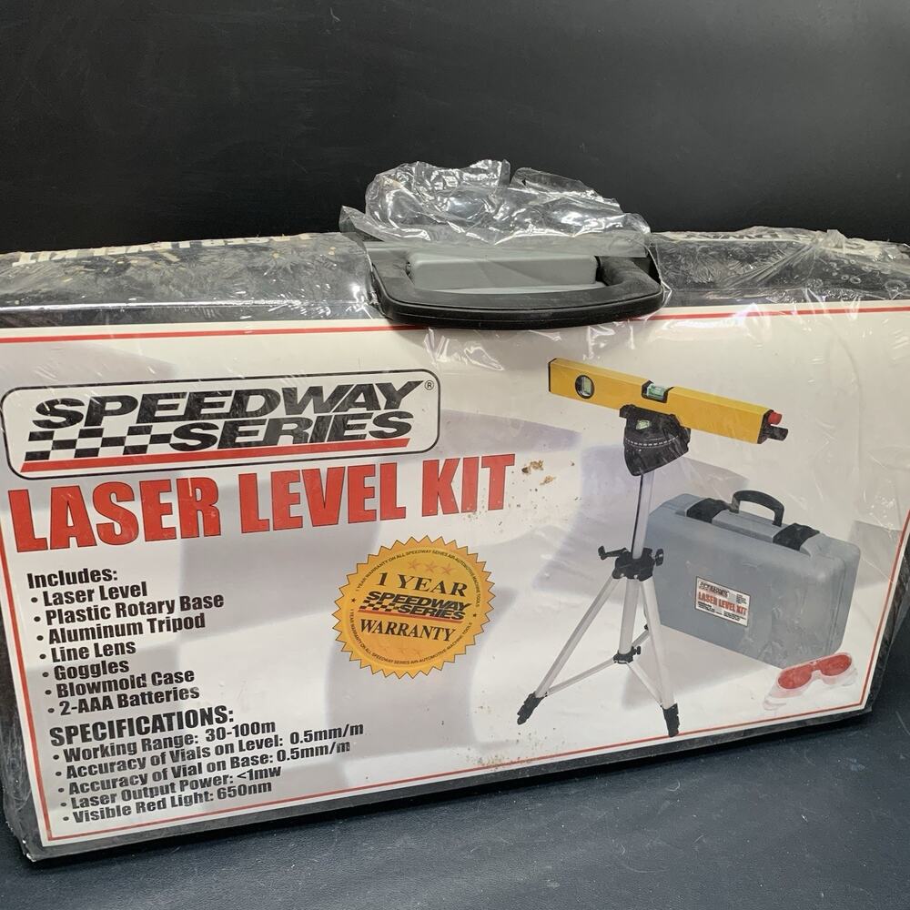 Speedway Laser Level Kit — 16in, Model# 6012, Aluminum Tri Pod Sealed With Case